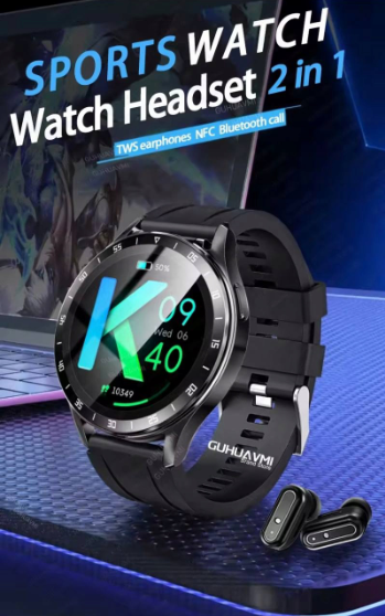 Zegarek z wbudowanymi słuchawkami Bluetooth, NFC i funkcjami sportowymi